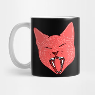 Cute Cat Yawning - Aesthetic Tumblr Meow Kitty Mug